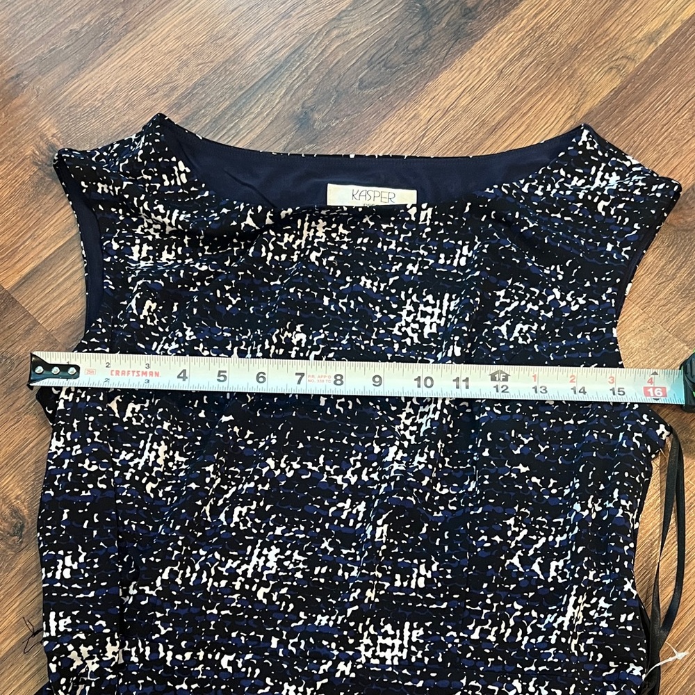 Kasper Black and White Midi Dress - Picture 12 of 16